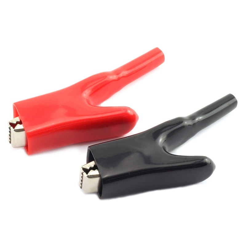 RuiLing 1Pair 50A High-temperature Endurable Battery Charger Alligator Clips Crocodile Clamps (Black+Red) - Image 2